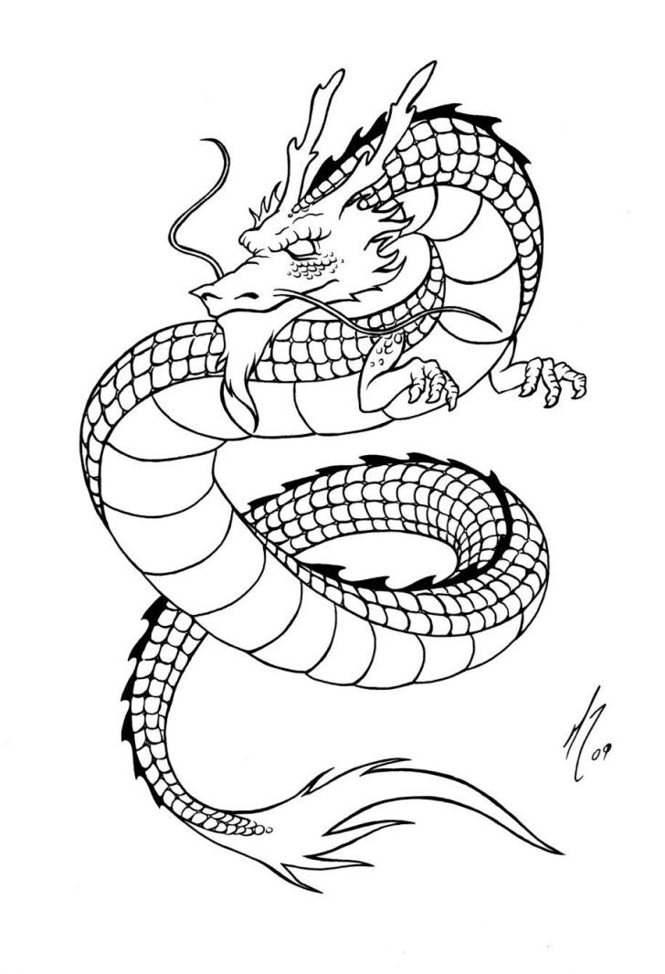 Free Printable Chinese Dragon Coloring Pages