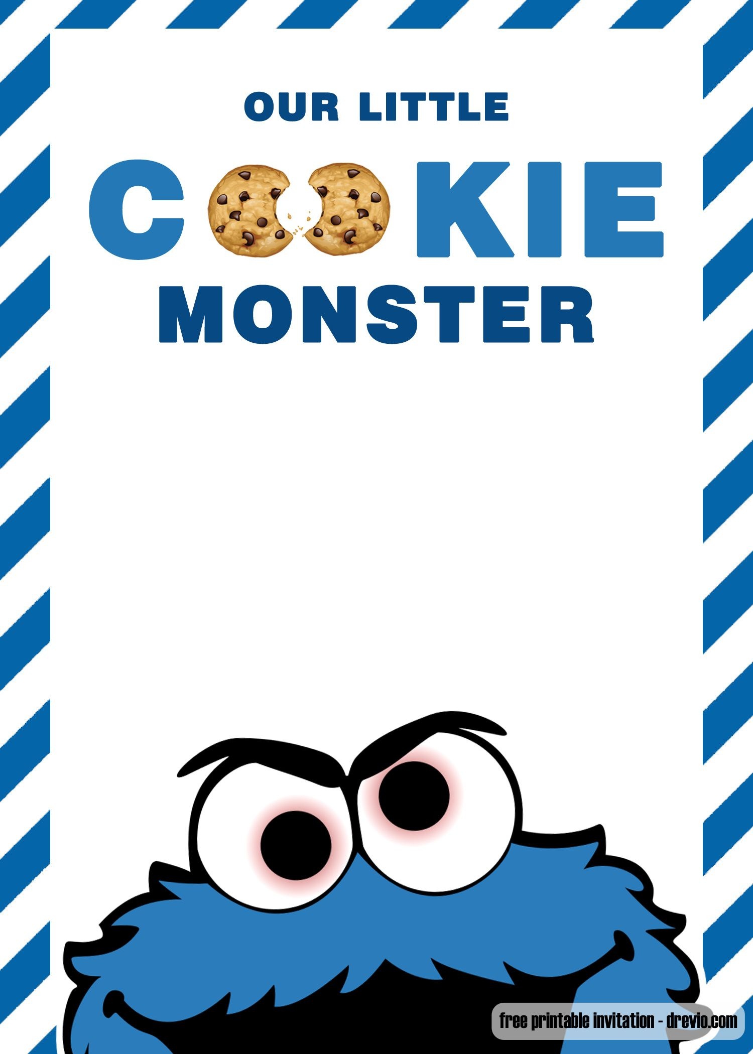 Free Printable Cookie Monster Birthday Invitations Free Printable