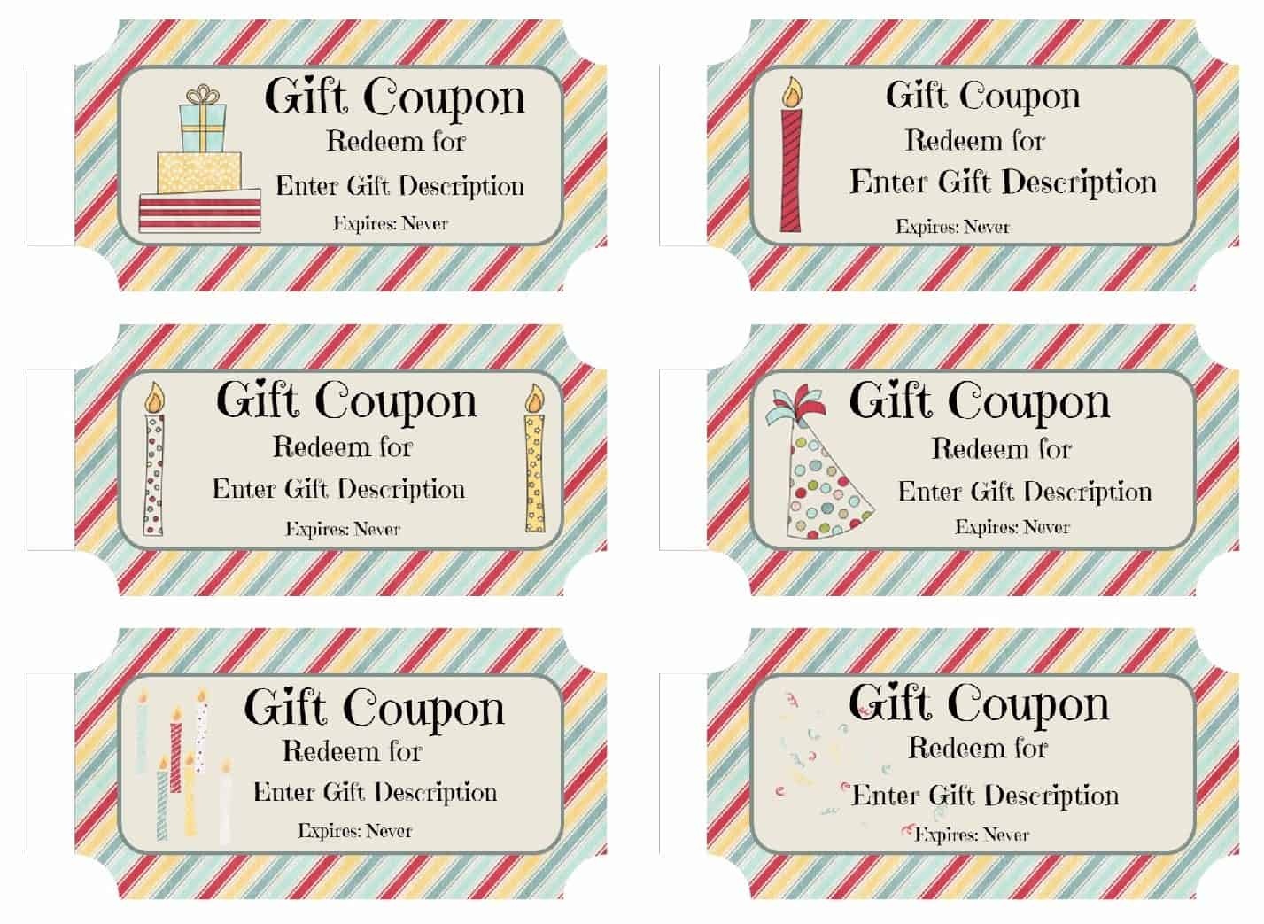 Free Custom Birthday Coupons - Customize Online &amp; Print At Home - Create Your Own Coupon Free Printable