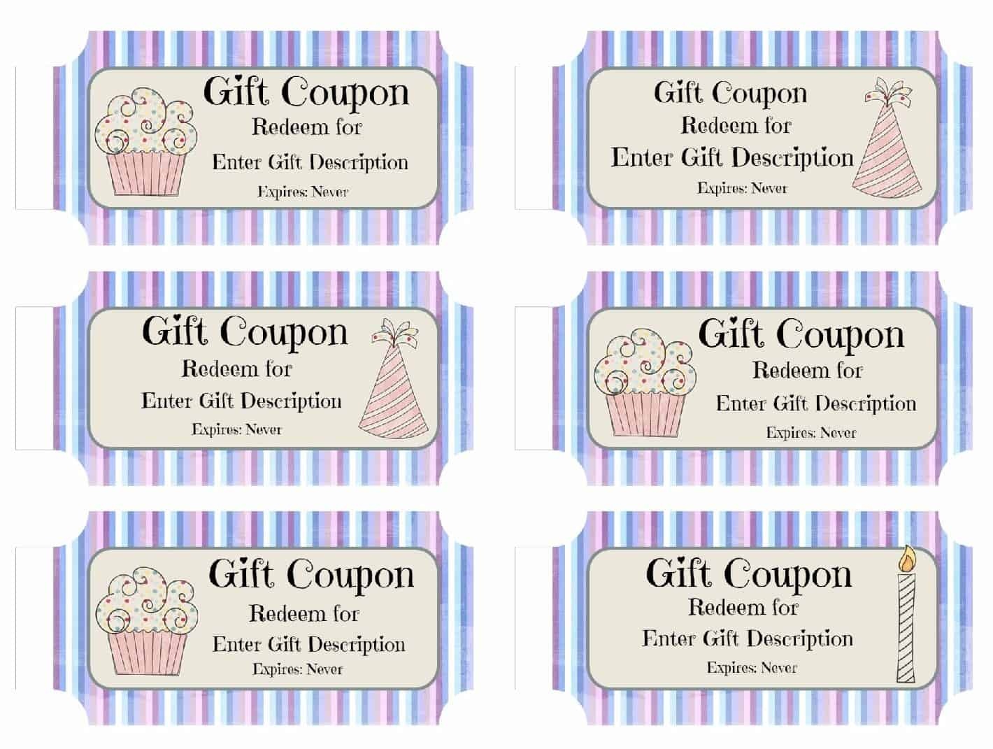Free Custom Birthday Coupons - Customize Online &amp;amp; Print At Home - Free Sample Coupons Printable