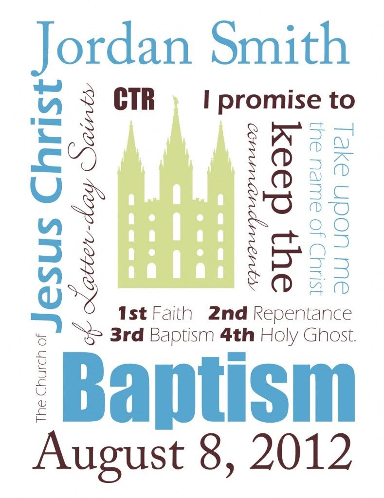 Free Customizable Baptism Printables - Sweetbriar Sisters - Free Printable Subway Art Template