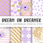 Free Digital Paper Dream On Dream Lavender Collection | Best Free   Free Online Digital Scrapbooking Printable