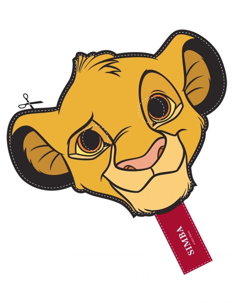 Free Disney Lion King Simba Cut Out Printable Mask #free #printable - Free Printable Lion Mask