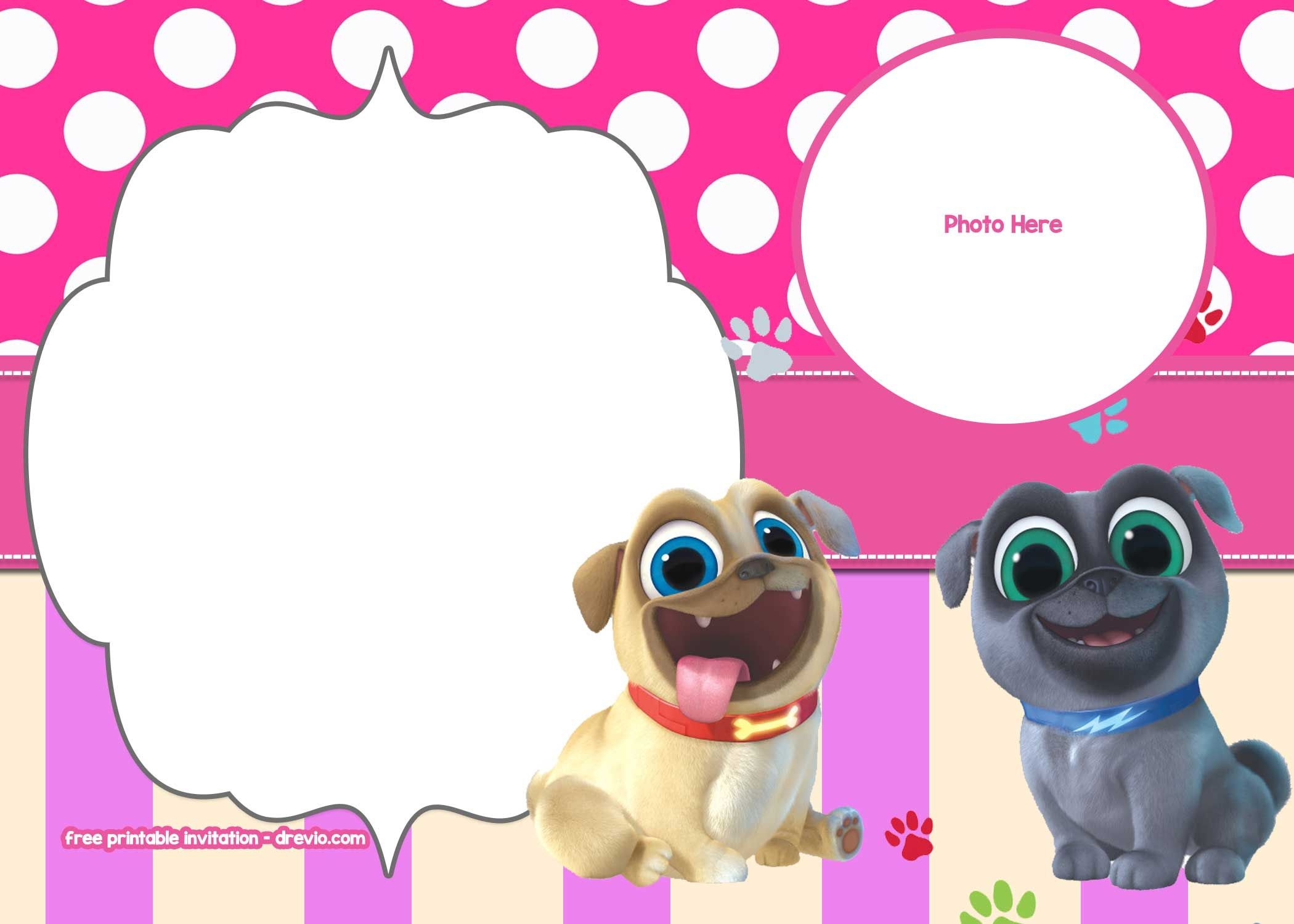 Free Disney Puppy Dog Pals Invitation Templates | Free Printable - Free Printable Puppy Dog Birthday Invitations