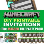 Free Diy Printable Minecraft Birthday Invitation   Clean Eating With   Free Printable Minecraft Invitations