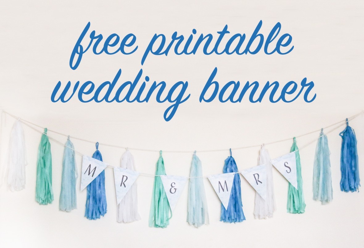 Free Diy Printable Wedding Banner - Free Bridal Shower Printable Decorations