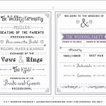 Free Downloadable Wedding Program Template That Can Be Printed   Free Printable Wedding Program Templates