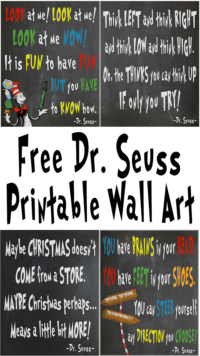 Free Dr. Seuss Printables For Decorating A Classroom Or Nursery Free