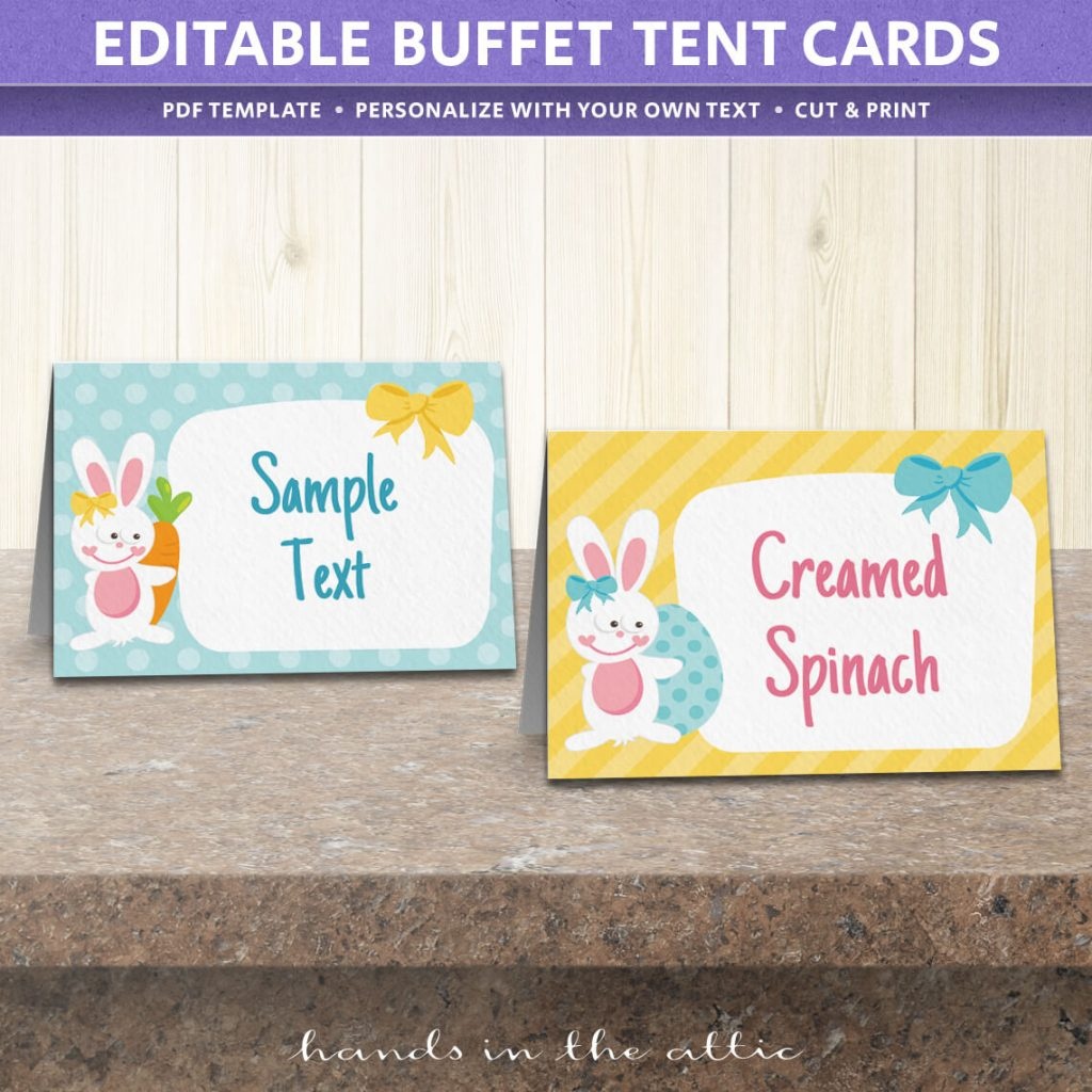 Free Easter Party Food Labels | Printable Download | Hands In The Attic - Free Printable Food Tags For Buffet