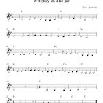 Free Easy Clarinet Sheet Music | Whiskey In The Jar   Free Sheet Music For Clarinet Printable