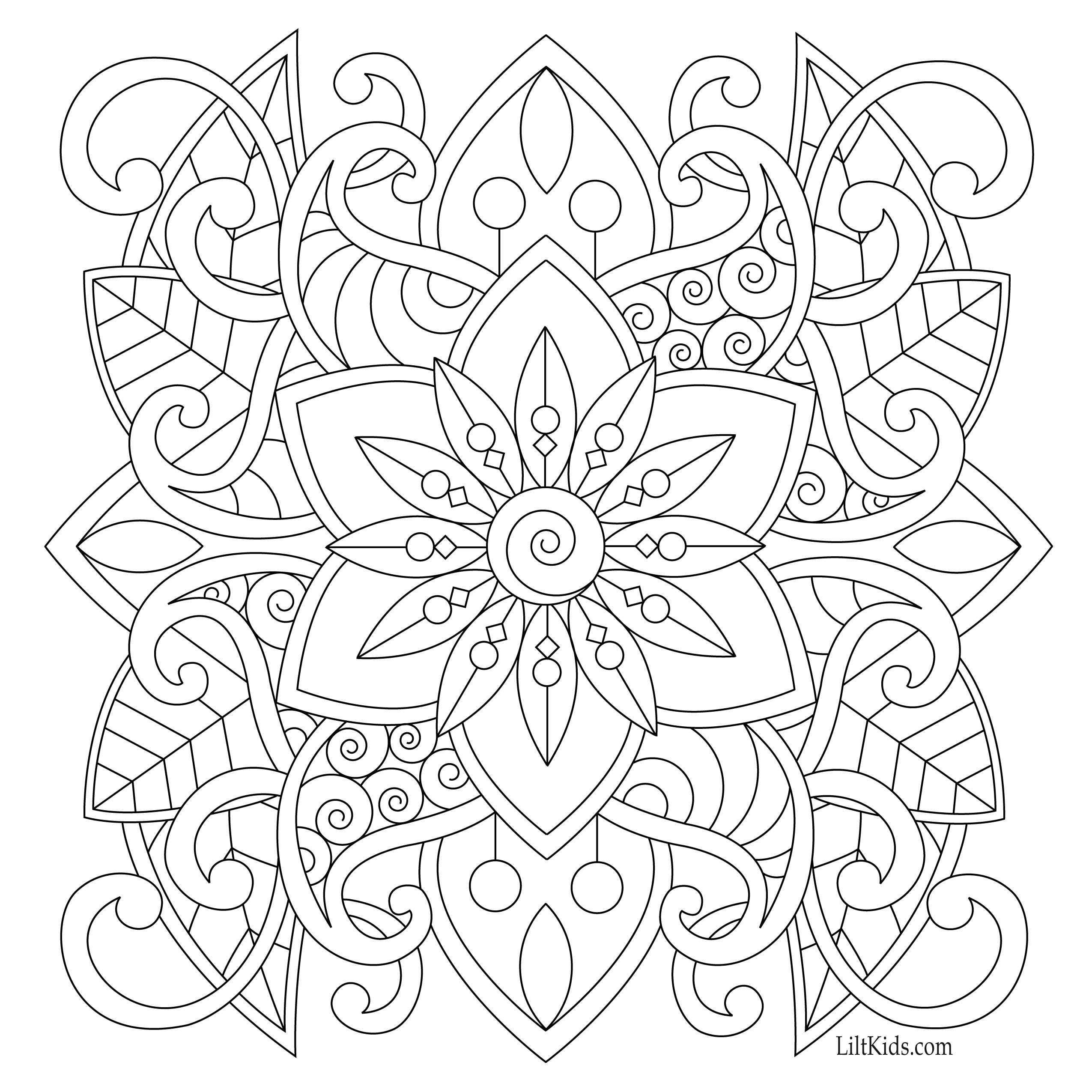 Easy Printable Easy Mandala Coloring Pages