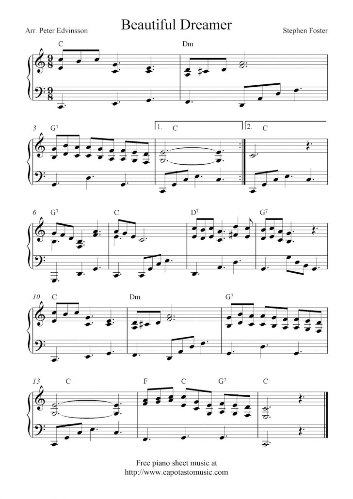 Free Printable Sheet Music For Piano