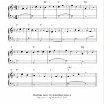 Free Easy Solo For Piano With The Melody Jesu, Joy Of Man's Desiring   Beginner Piano Worksheets Printable Free