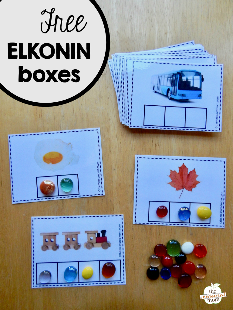 Free Printable Elkonin Boxes