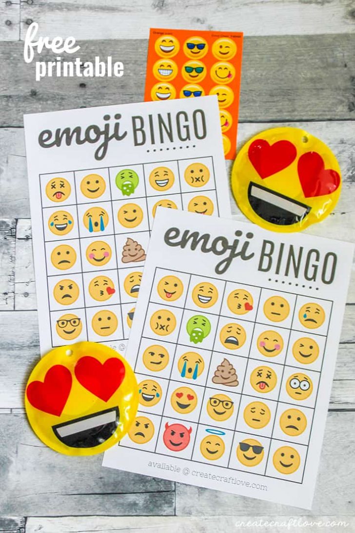Free Emoji Bingo Printable