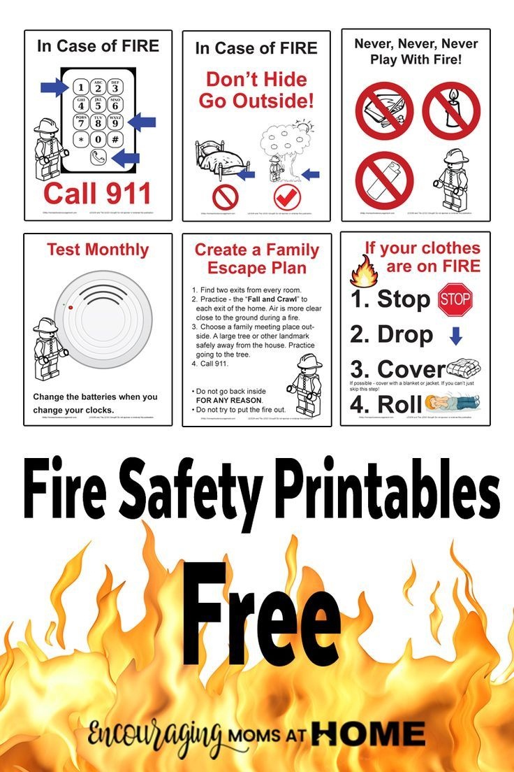 Free Fire Safety Posters With A Lego® Theme | Drp-Firefighters - Free Printable Preschool Posters