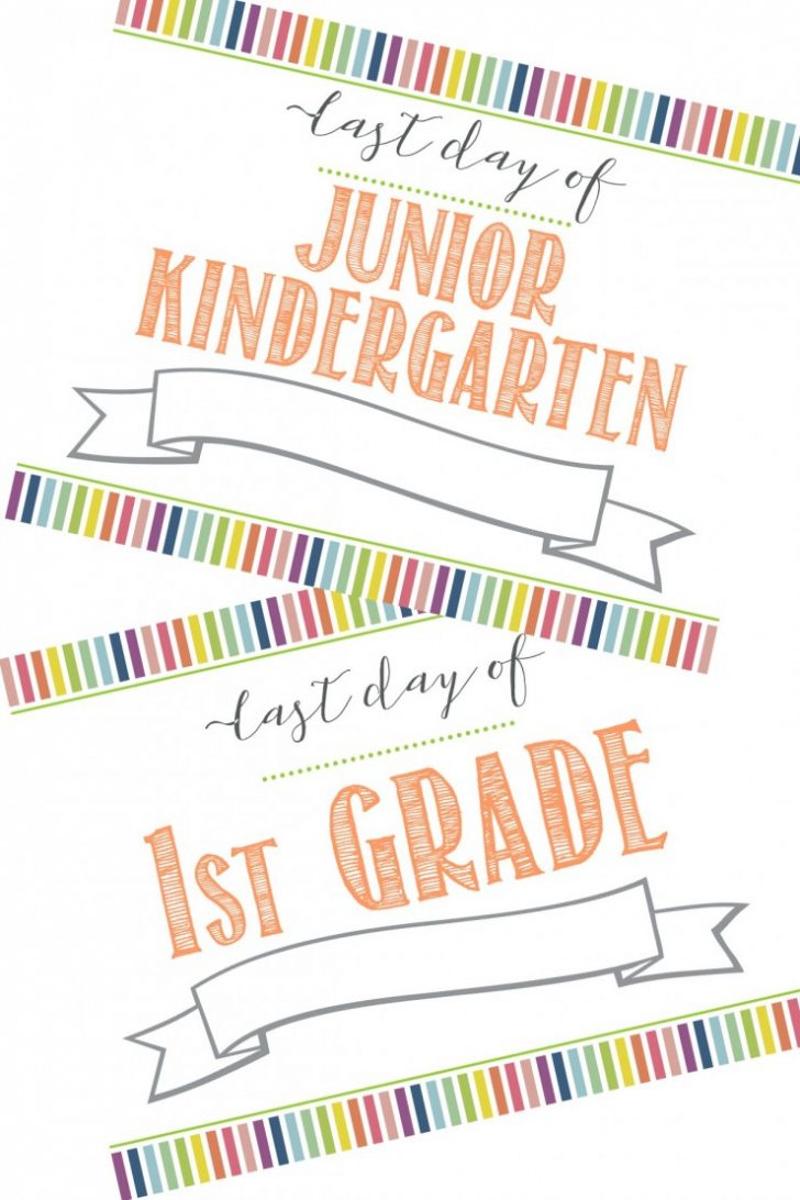 First Day Of Kindergarten Sign Free Printable