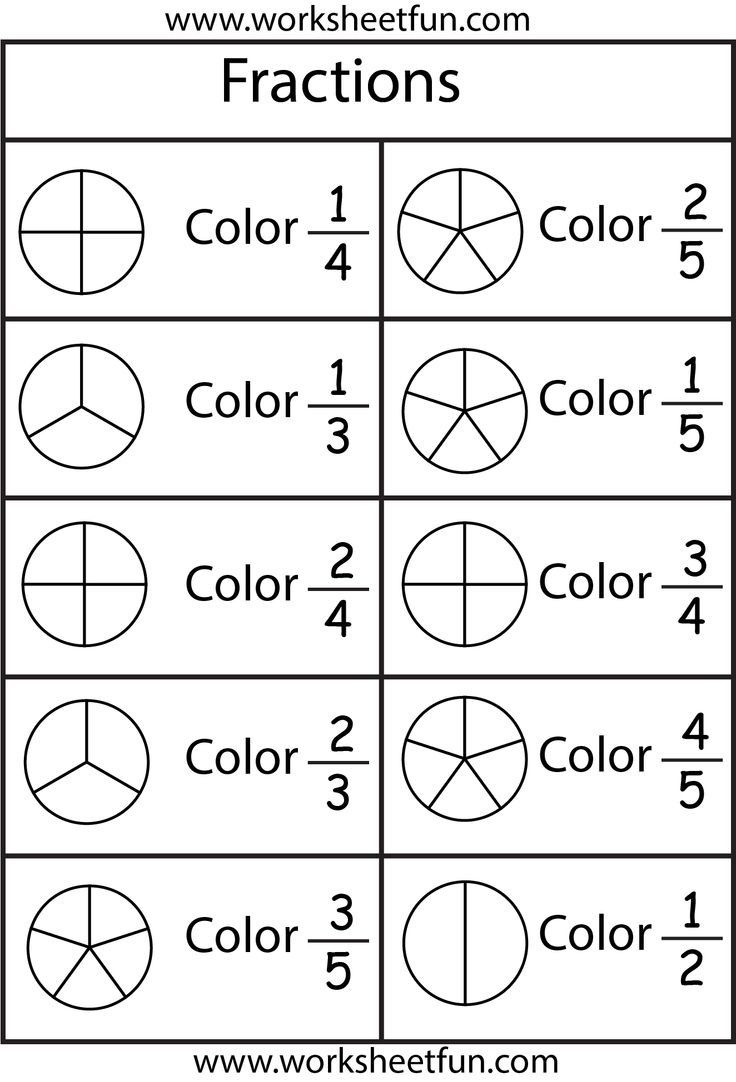 Free Printable First Grade Fraction Worksheets | Free ...