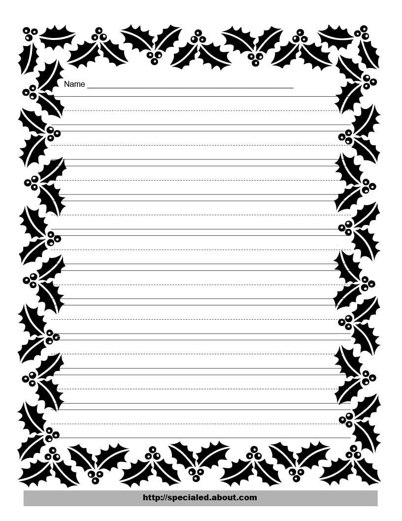 Free Free Printable Border Designs For Paper Black And White - Writing Borders Free Printable