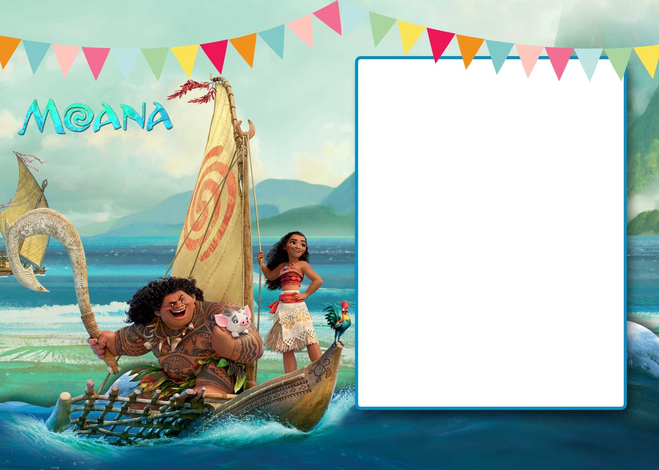 Free Free Printable Moana 1St Invitation Template | Bagvania - Free Printable Moana Birthday Cards