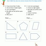 Free Geometry Worksheets 2Nd Grade Geometry Riddles   Free Printable Geometry Worksheets For 3Rd Grade