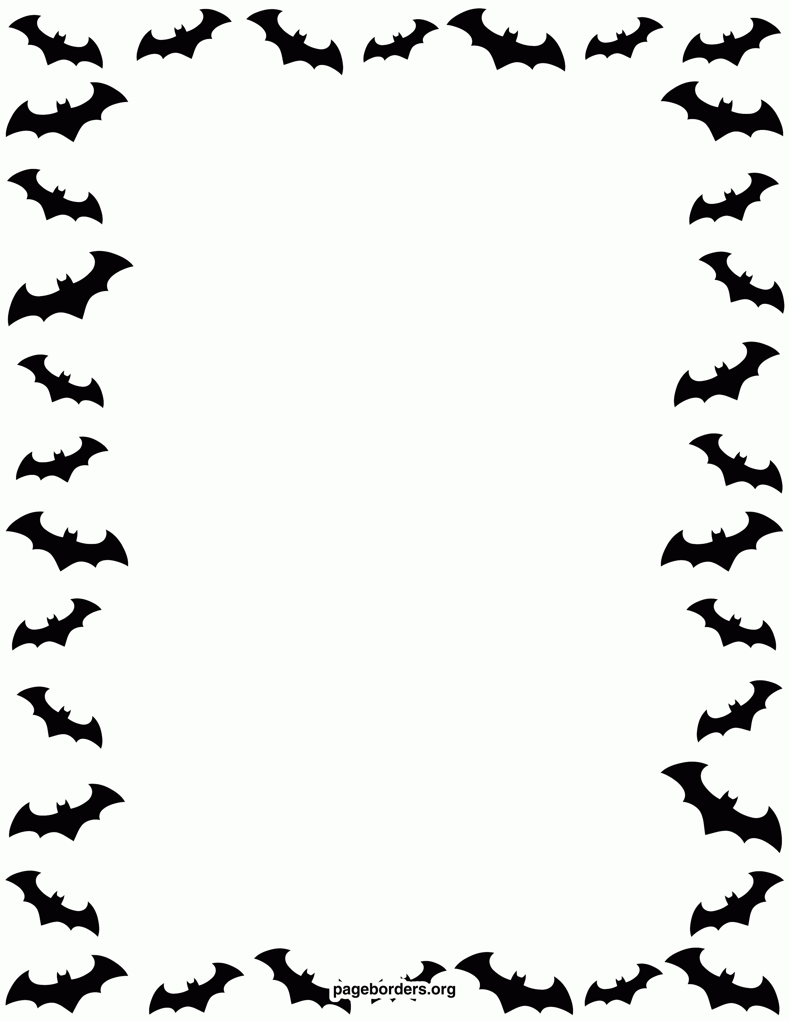 Free Halloween Page Borders, Download Free Clip Art, Free Clip Art - Free Printable Bat Writing Paper