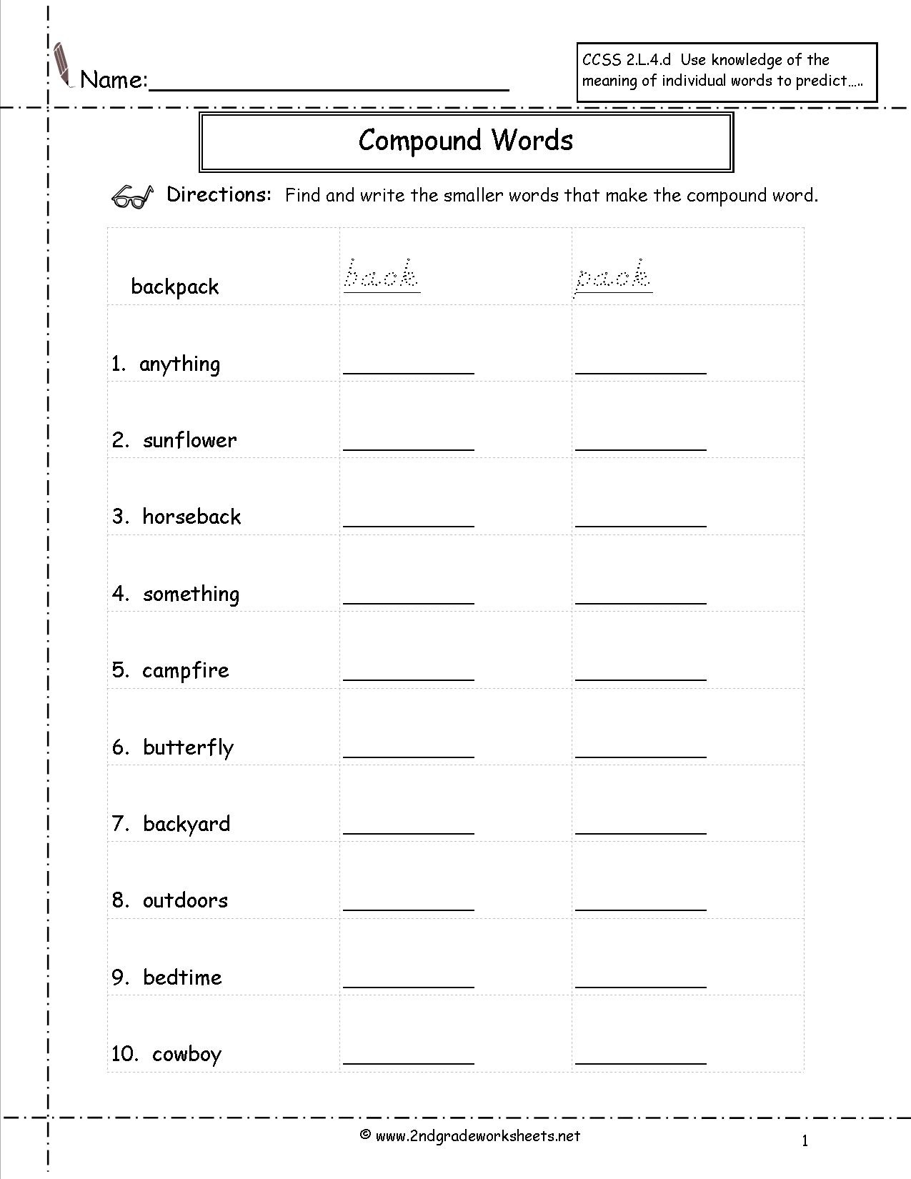 Free Printable Grammar Worksheets For 2Nd Grade Free Printable