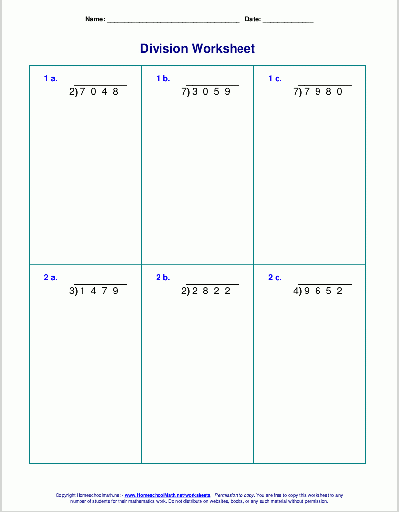 Free Math Worksheets - Free Printable Multiplication Fact Sheets