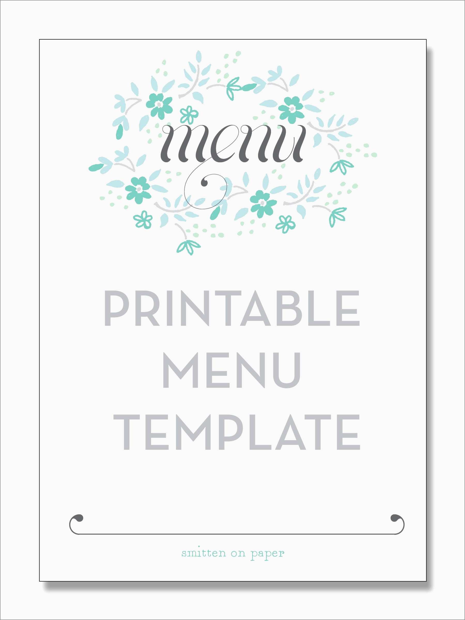 Free Menu Maker Template Pretty Restaurant Menu | Best Of Template - Free Printable Menu Maker