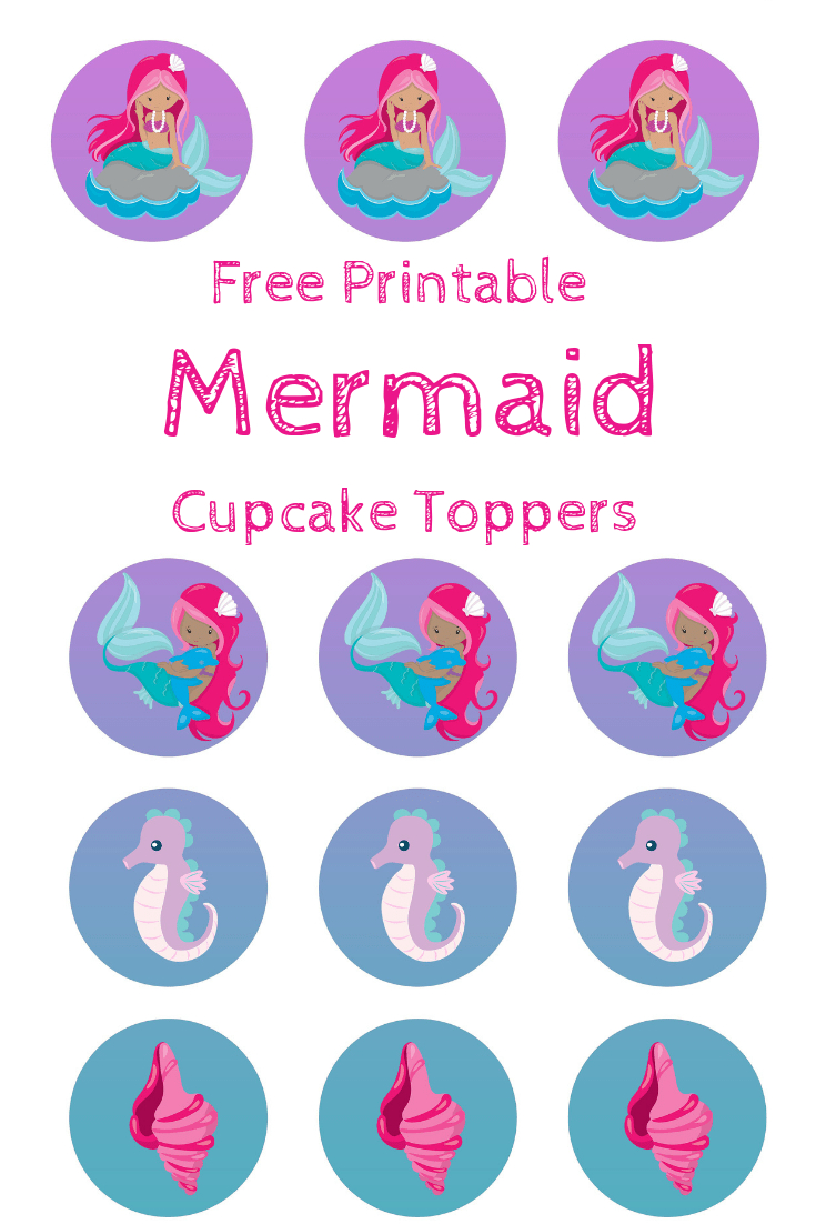 Free Mermaid Cupcake Toppers, Print Out And Pimp Your Cupcakes - Free Printable Whale Cupcake Toppers