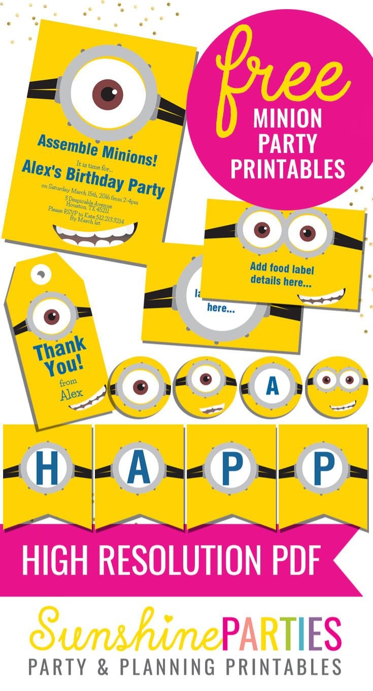 Free Printable Minion Food Labels | Free Printable