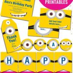 Free Minion Party Printables #minionpartyprintables More   Thanks A Minion Free Printable