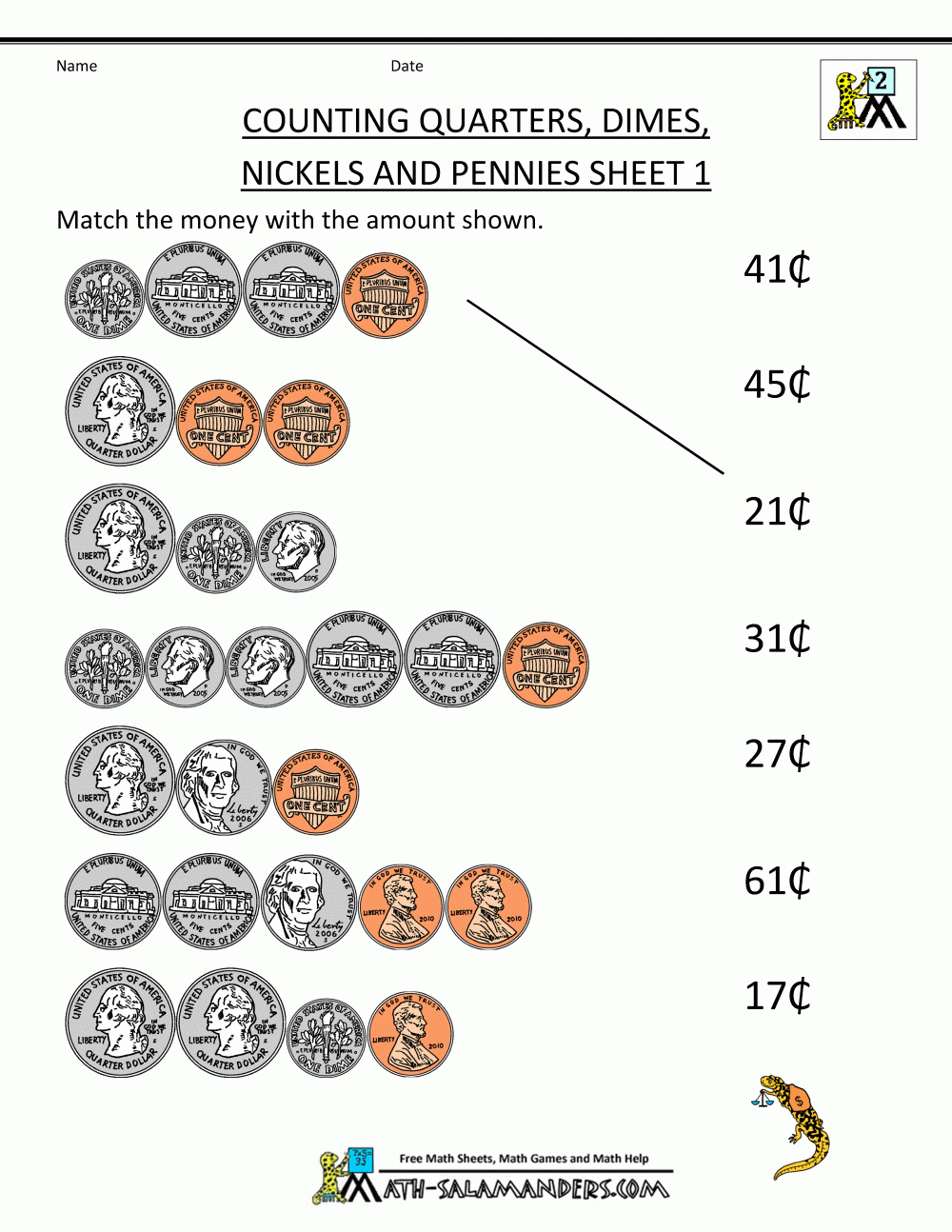 Free Printable Worksheets On Money For Grade 3