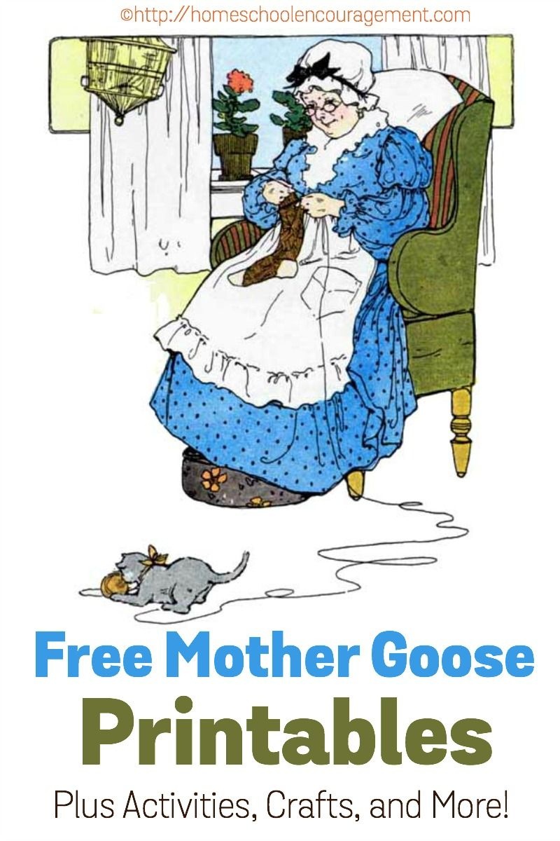 Free Mother Goose Printables Plus Crafts, Activities, And More - Free Printable Mother Goose Nursery Rhymes