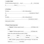 Free Motor Vehicle (Dmv) Bill Of Sale Form   Word | Pdf | Eforms   Free Printable Bill Of Sale For Car