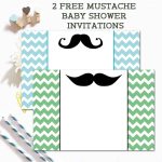 Free Mustache Baby Shower Invitations   Ilona's Passion   Free Printable Mustache Invitations
