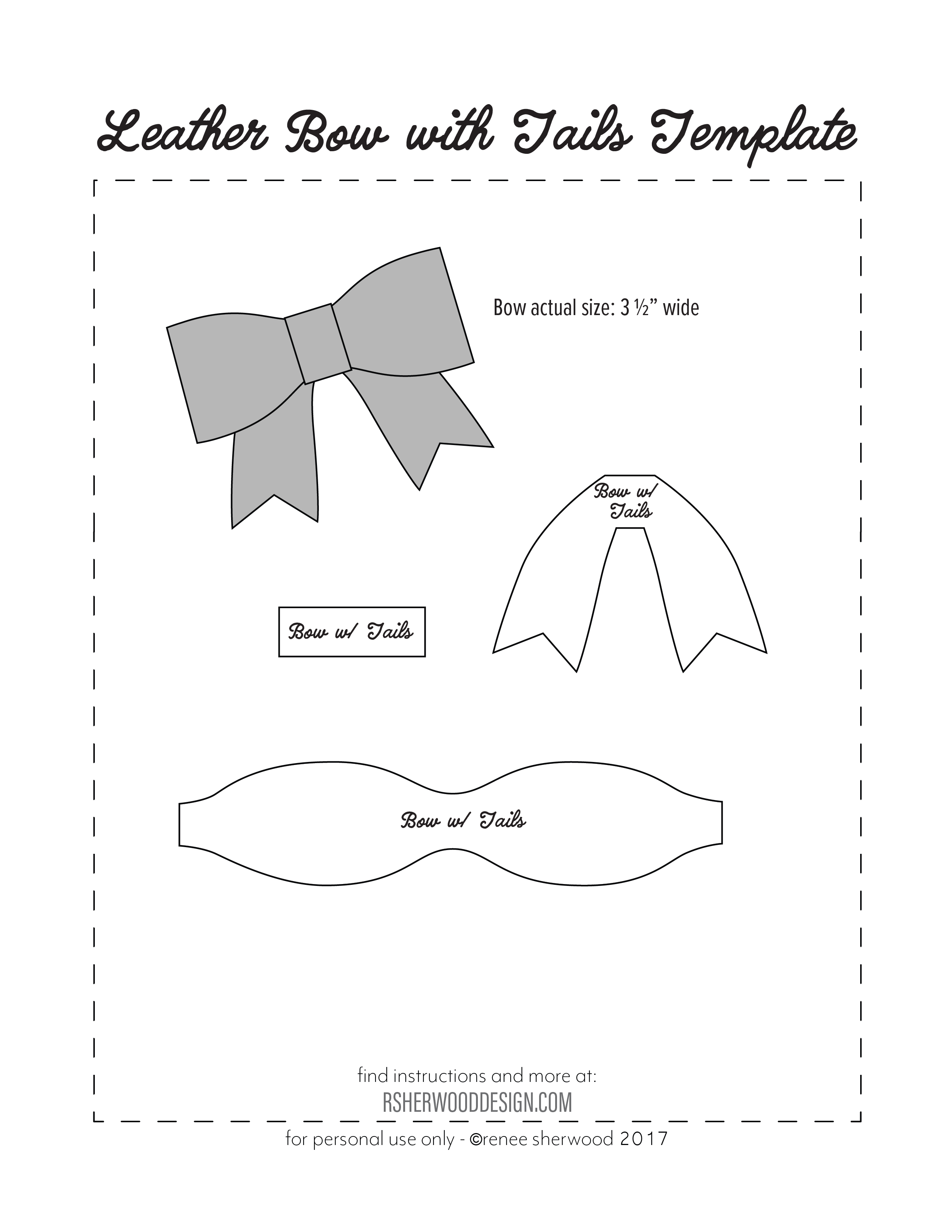 Free Hair Bow Tool Templates Youtube Cheer Bow Template Printable