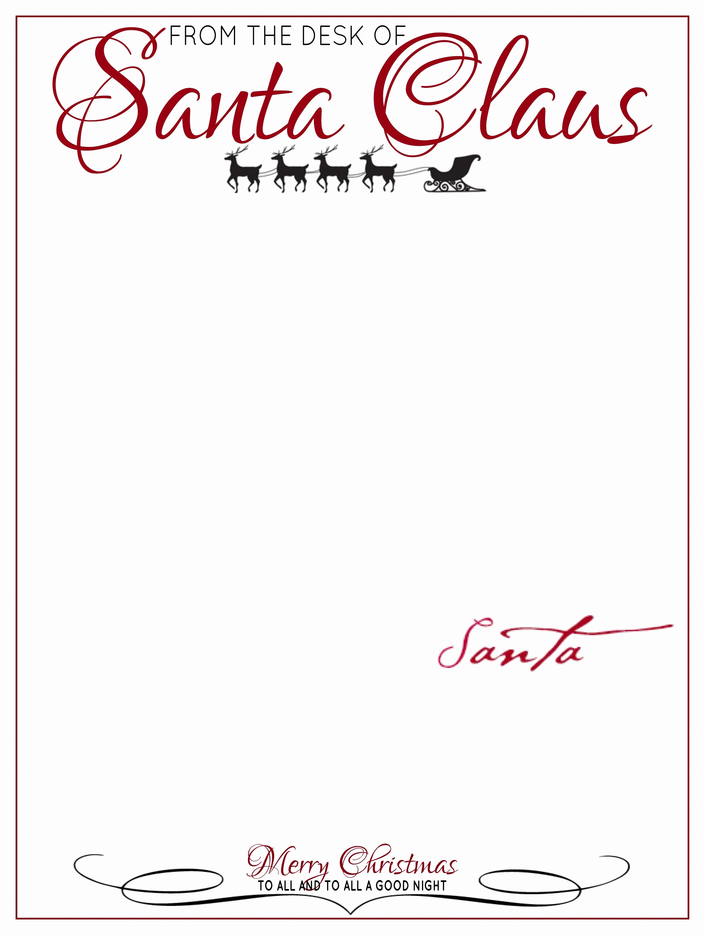 Free North Pole Letterhead Santas Special Delivery Being Genevieve - North Pole Stationary Printable Free