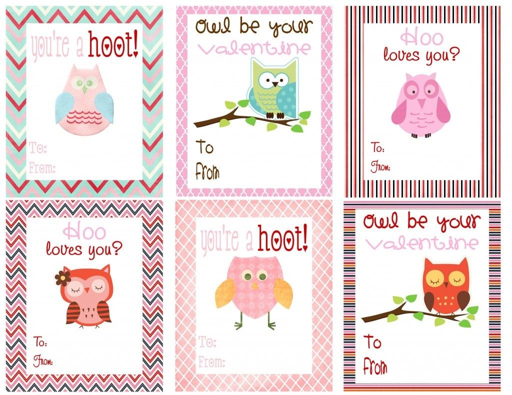 Free Owl Printables | Free Printable Valentine&amp;#039;s Day Cards For Kids - Free Printable Owl Valentine Cards