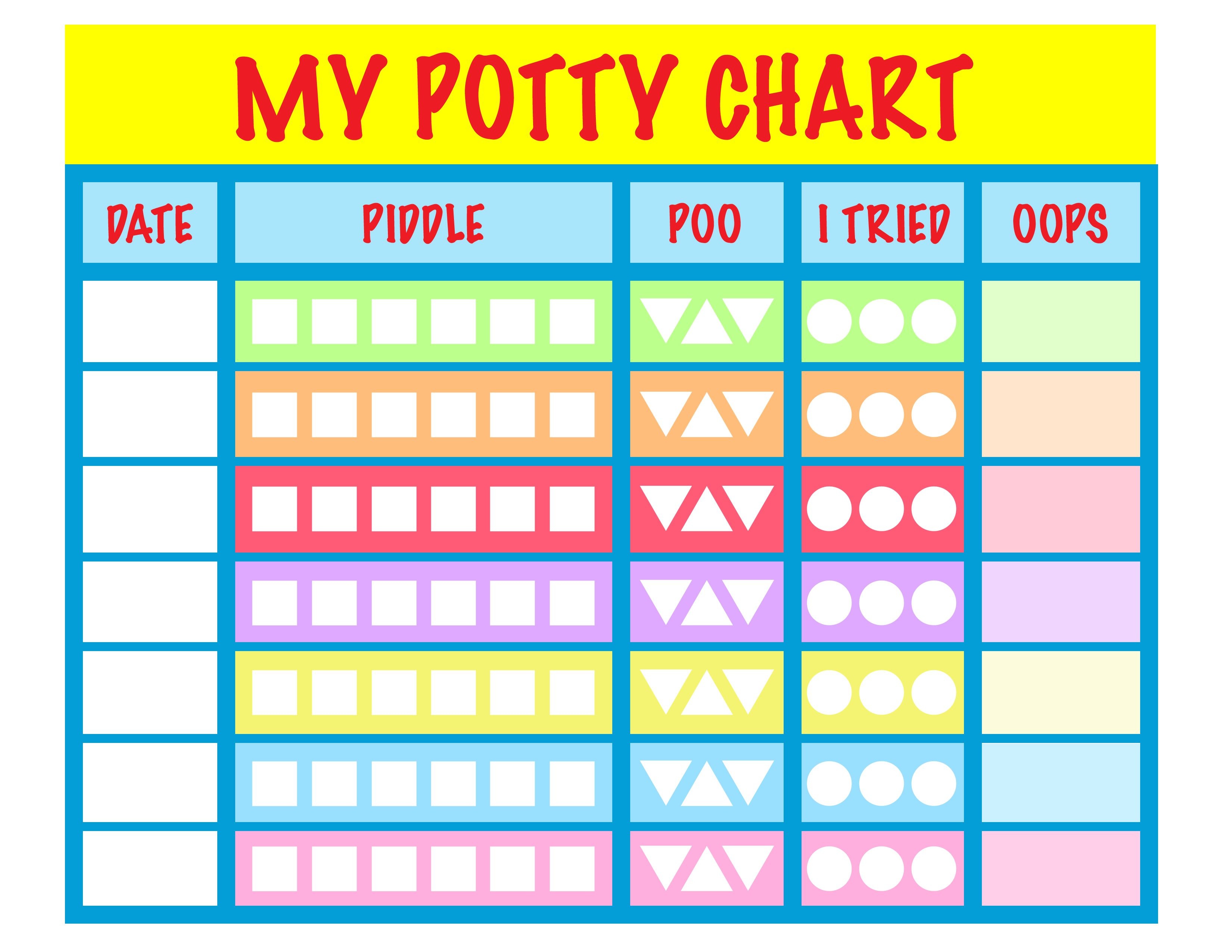 Free Potty Chart … | Baby | Print… - Free Printable Potty Charts