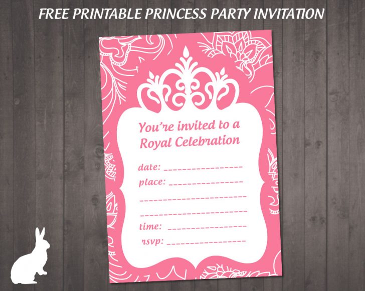 Free Printable Princess Invitations