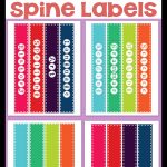 Free Printable 1.5" Binder Spine Labels For Basic School Subjects   Free Printable File Folder Labels