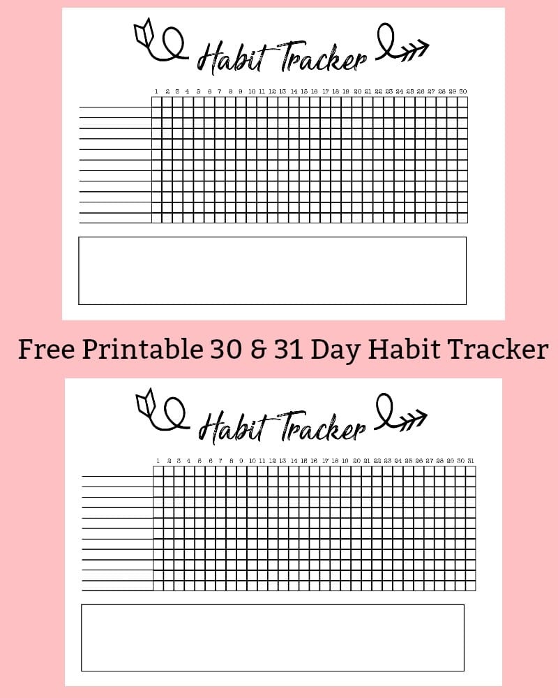 Free Printable A5 Habit Tracker - The Petite Planner - Habit Tracker Free Printable