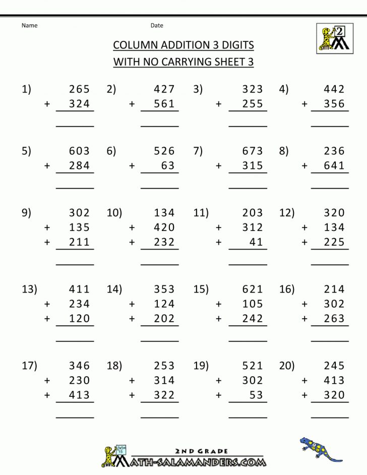 Free Printable Math Worksheets For 3Rd Grade