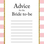 Free Printable Advice For The Bride To Be Cards | Friendship | Bride   Free Printable Bridal Shower Cards