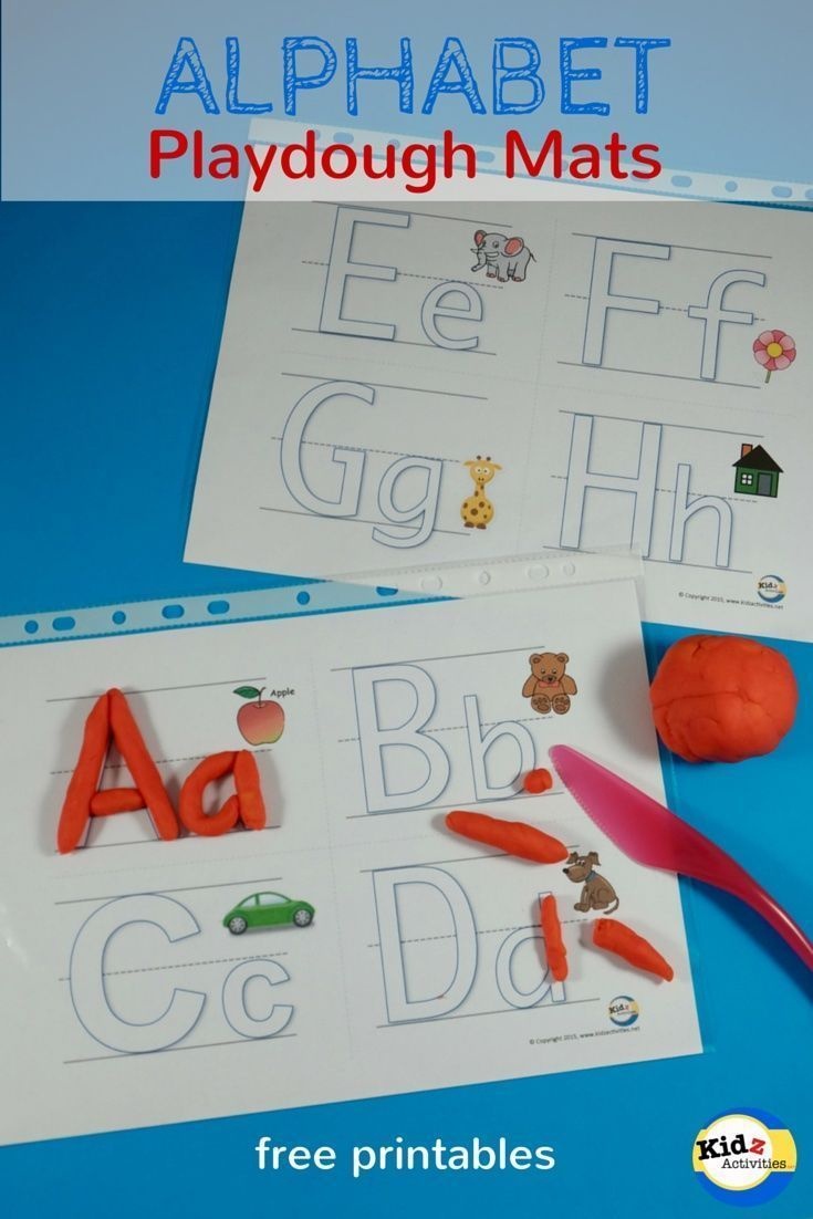 Free Printable Alphabet Playdough Mats - Kidz Activities | Speech - Alphabet Playdough Mats Free Printable