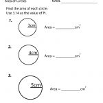 Free Printable Area Of Circles Worksheet For Seventh Grade   Free Printable 7Th Grade Math Worksheets