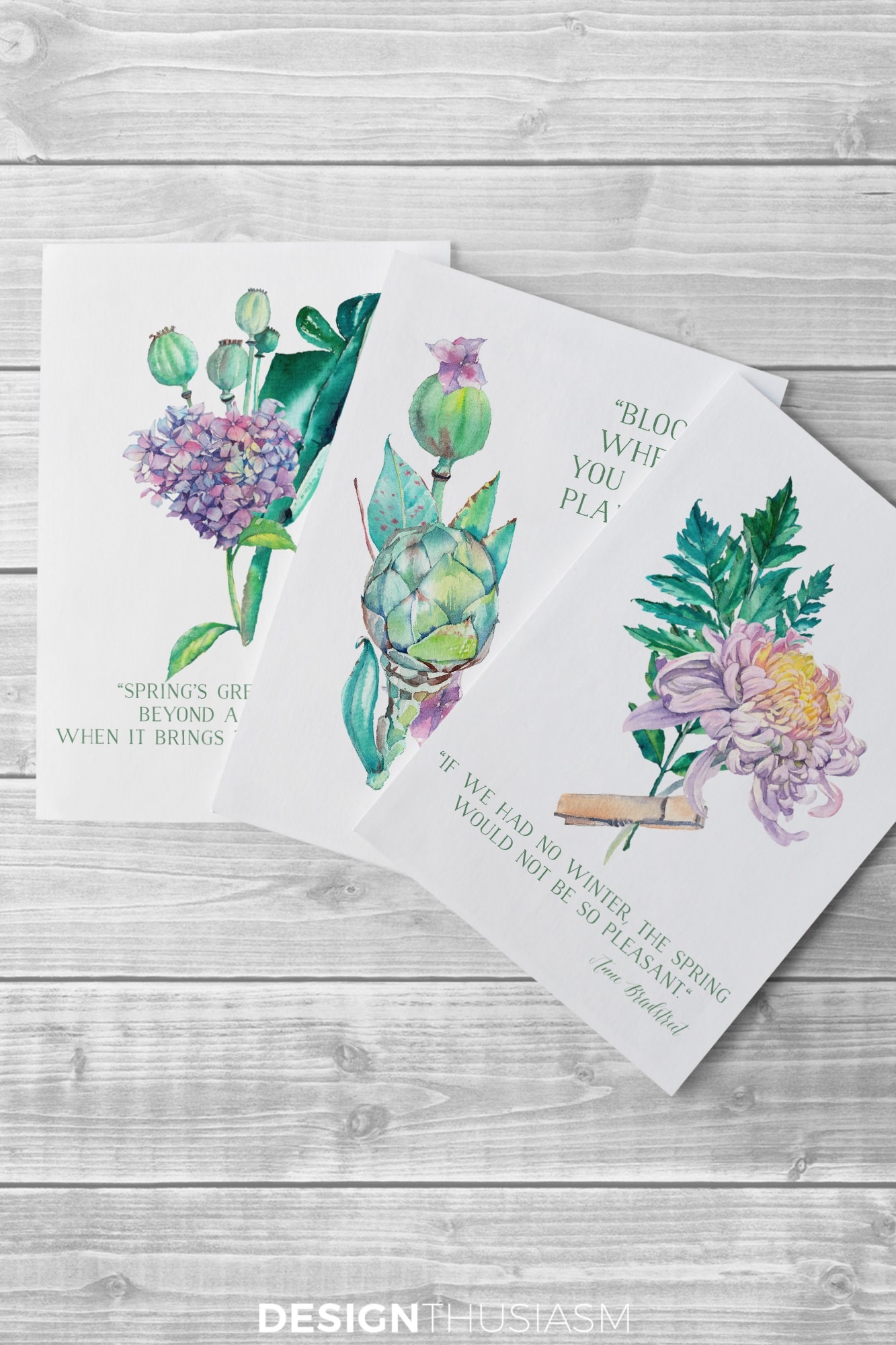 Free Printable Art For Spring: Watercolor Flowers For Diy Wall Decor - Free Printable Decor