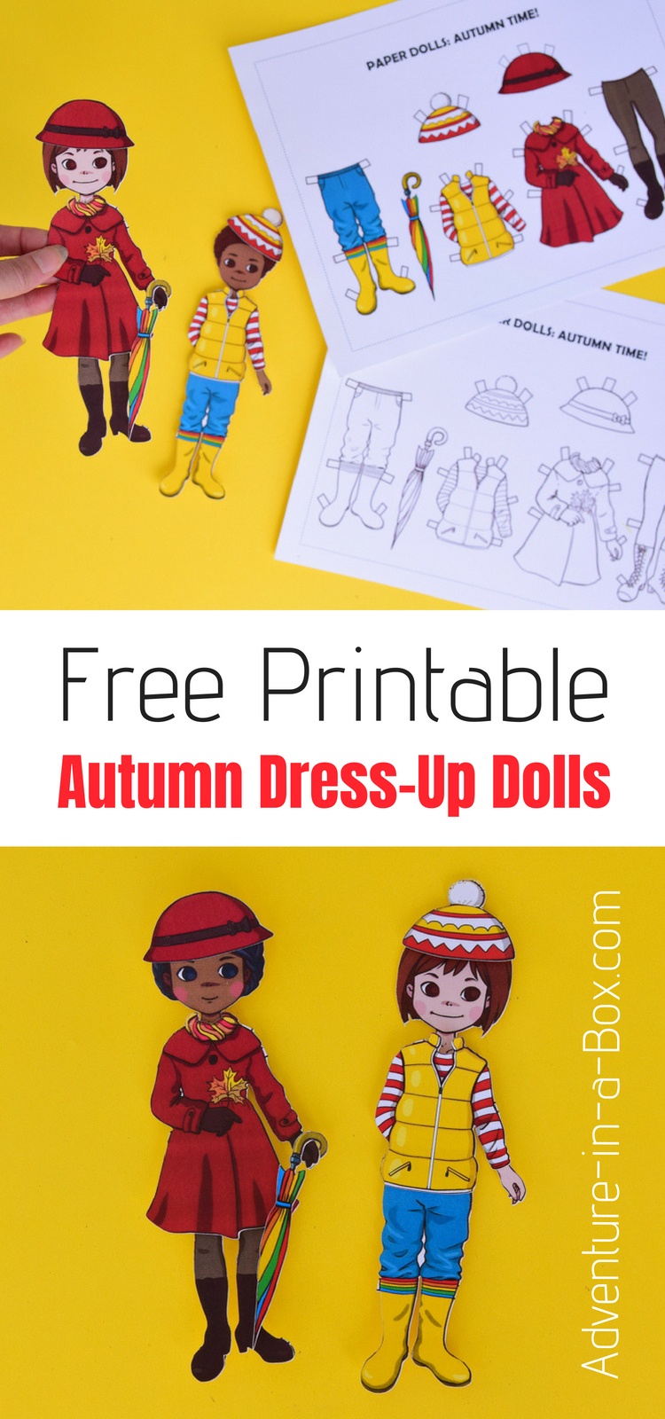 Free Printable Autumn Dress-Up Paper Doll | Adventure In A Box - Free Printable Autumn Paper