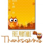 Free Printable Autumn Owl Thanksgiving Invitation Template | Party   Free Printable Thanksgiving Graphics